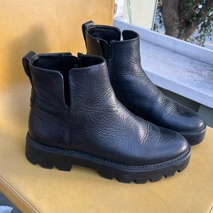 Franco Sarto leather platform boots